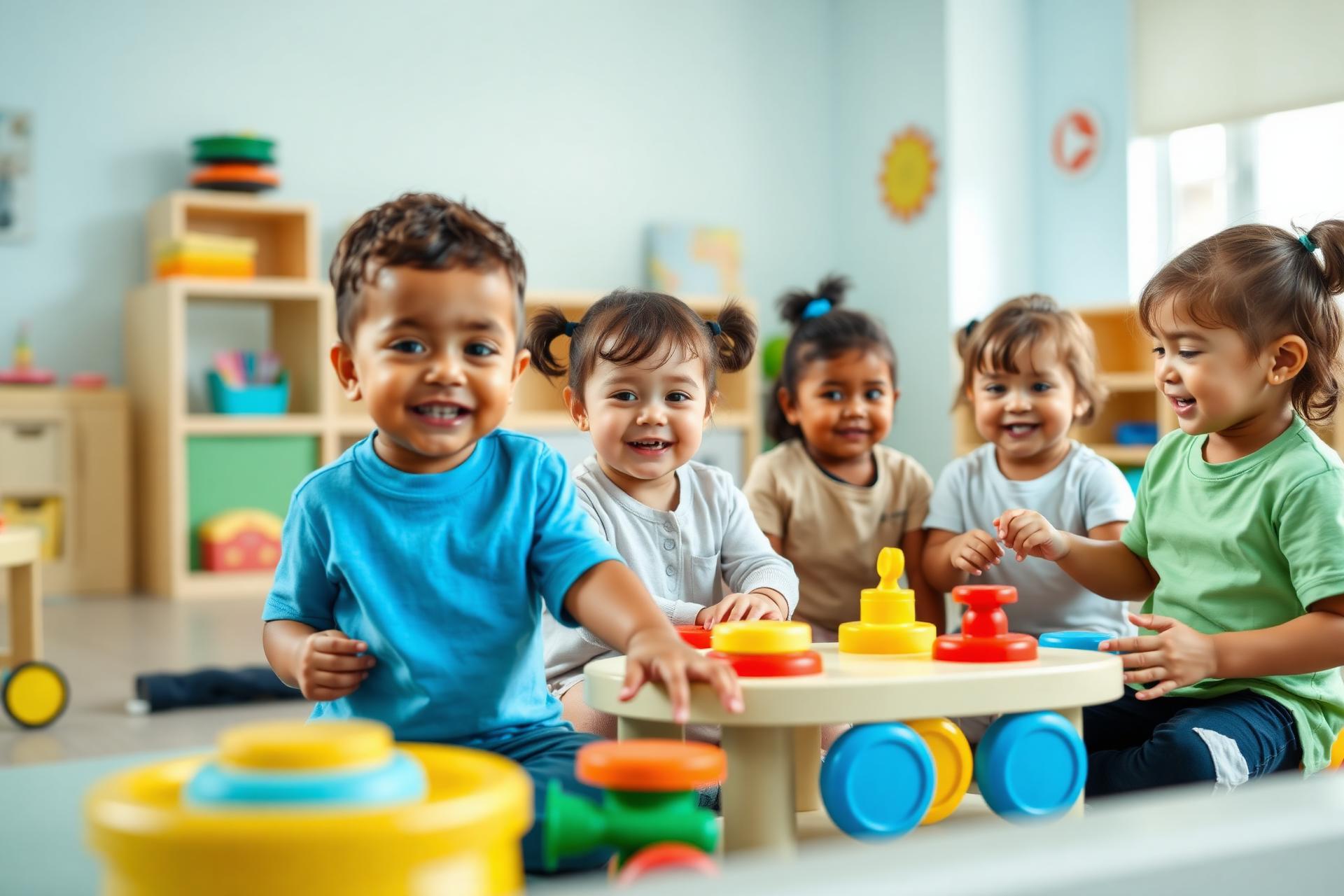 Happy children learning at Wonderminds